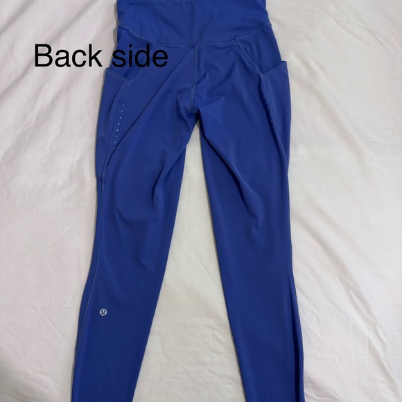 LULULEMON 33” Leggings Side and Hidden Inner Pockets Blue size 6 - Picture 4 of 9